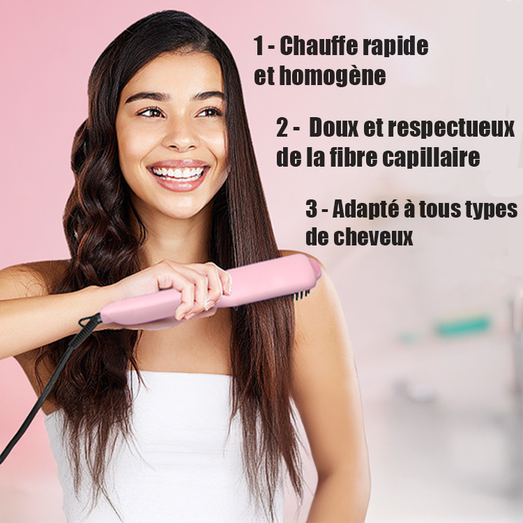 Brosse et lisseur 2 en 1